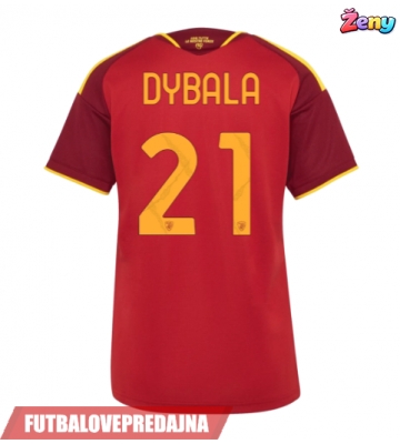 Lacne Ženy Futbalové dres AS Roma Paulo Dybala #21 2026-27 Krátky Rukáv - Domáci